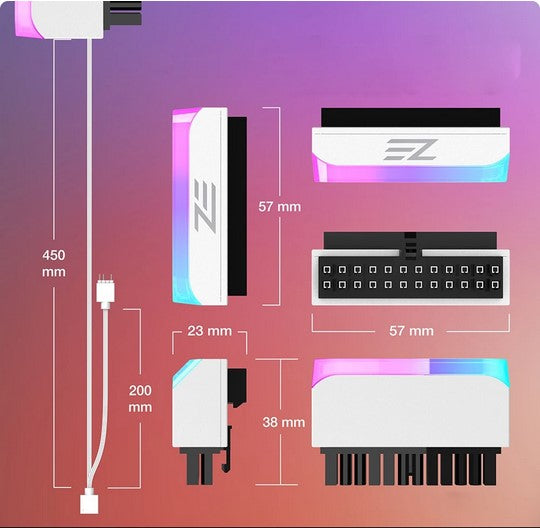 EZ 90 Degree ATX Adapter with RGB